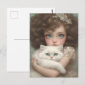 Lieve liefde, kattenliefhebber briefkaart (Voorkant / Achterkant)