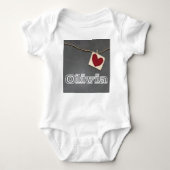 Lieve liefde Olivia Baby Bodysuit. Romper (Voorkant)