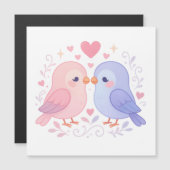 Lieve Liefdesvogels Pastel Romantische Illustratie (Voorkant / Achterkant)