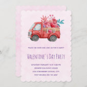 Lieve liefdeswagen met valentijnsgeschenken kaart (Voorkant / Achterkant)