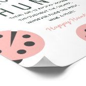 Lieve Lieve Kever Lievebug Roze Baby Fopspeen Jach Poster (Hoek)