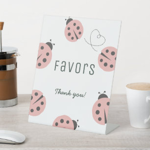 Lieve Lieve Kever Lievebug Roze Baby Shower Favori Reclamebord Met Voetstuk