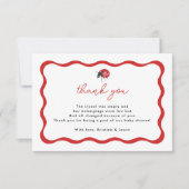 Lieve Lieveboordje Baby Shower Dank Je Bedankkaart (Voorkant)