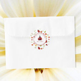 Lieve Lieveheersbeestje 1e Verjaardagssticker Ronde Sticker