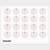 Lieve Lieveheersbeestje Baby Shower Bedankt Favori Ronde Sticker (Vel)