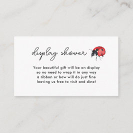 Lieve Lieveheersbeestje Display Shower  Informatiekaartje