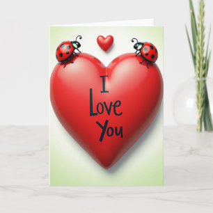 Lieve Lieveheersbeestje Hart Kaart