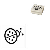 Lieve Lieveheersbeestje Houten Stempel (Gestempeld)