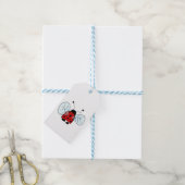 Lieve Lieveheersbeestje Illustratie Cadeaulabel (Met Touw)