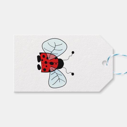 Lieve Lieveheersbeestje Illustratie Cadeaulabel (Voorkant (Horizontaal))