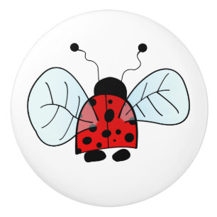 Lieve Lieveheersbeestje Illustratie Keramische Knop
