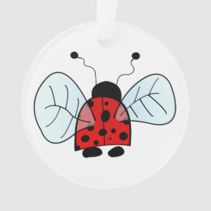 Lieve Lieveheersbeestje Illustratie Ornament