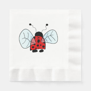 Lieve Lieveheersbeestje Illustratie Servet