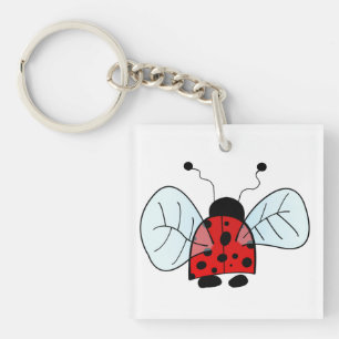 Lieve Lieveheersbeestje Illustratie Sleutelhanger