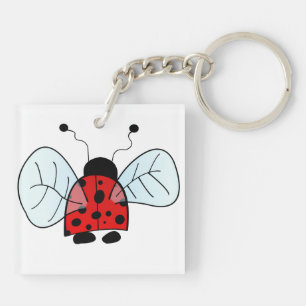 Lieve Lieveheersbeestje Illustratie Sleutelhanger