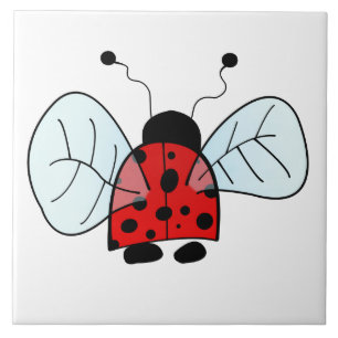 Lieve Lieveheersbeestje Illustratie Tegeltje