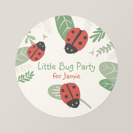Lieve Lieveheersbeestje Kinderfeestje Ronde Sticke Sticker