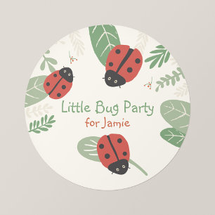 Lieve Lieveheersbeestje Kinderfeestje Ronde Sticke Sticker