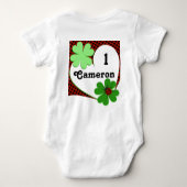 Lieve Lieveheersbeestje & Klaverblad 1e Verjaardag Romper (Achterkant)