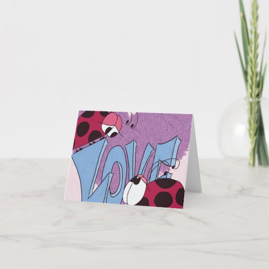 Lieve Lieveheersbeestje Liefdes Cartoon Kaart (Voorkant)