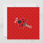 Lieve Lieveheersbeestje Meisje Rood Zwart Stipje Kaart (Achterkant)