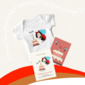 Lieve lieveheersbeestje met cake kaart