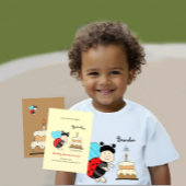 Lieve lieveheersbeestje met cake kaart