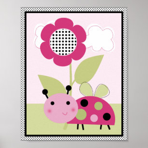 Lieve lieveheersbeestje met Stippen #2 Kinderkamer Poster
