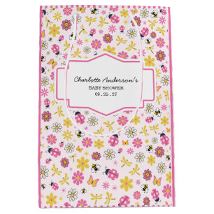 Lieve Lieveheersbeestje Roze Meisje Baby Shower Medium Cadeauzakje