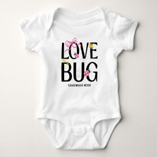 Lieve Lieveheersbeestje Roze Meisje Baby Shower Romper