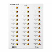 Lieve Lieveheersbeestje Schoolnaam Etiket (Full Sheet)
