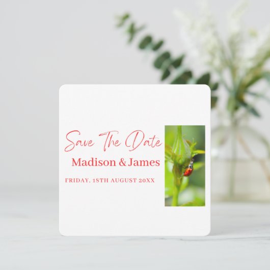 Lieve lieveheersbeestje Script Save the date uitno (Staand voorkant)