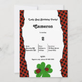 Lieve Lieveheersbeestje Traanrand 2de Verjaardagsf Kaart (Voorkant)