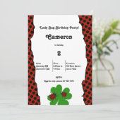 Lieve Lieveheersbeestje Traanrand 2de Verjaardagsf Kaart (Staand voorkant)