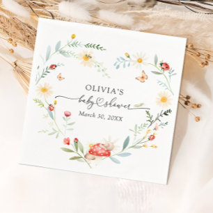 Lieve Lieveheersbeestje Tuin Baby Shower Papieren  Servet