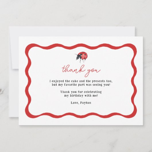 Lieve Lieveheersbeestje Verjaardag Bedankt (Voorkant)