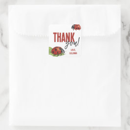 Lieve Lieveheersbeestje Verjaardag Bedankt Favorie Vierkante Sticker