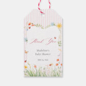 Lieve Lieveheersbeestje Wildbloem Baby Shower Beda Cadeaulabel (Achterkant)