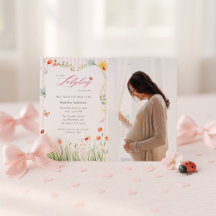 Lieve Lieveheersbeestje Wildbloem Baby Shower Foto