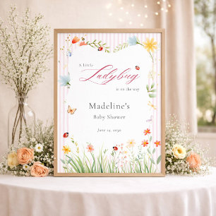 Lieve Lieveheersbeestje Wildflower Baby Shower Wel Poster