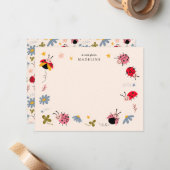 Lieve Lieveheersbeestjes Kinderen Notitiekaartje (Voorkant / Achterkant in situ)