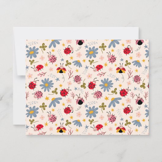 Lieve Lieveheersbeestjes Kinderen Notitiekaartje (Achterkant)