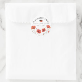 Lieve Lieveke Rode Lieveheersbeestje Klaprozen Dan Ronde Sticker