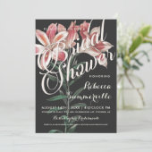 Lieve Lily Botanical Bridal Shower Invitations Kaart (Staand voorkant)