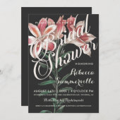 Lieve Lily Botanical Bridal Shower Invitations Kaart (Voorkant / Achterkant)