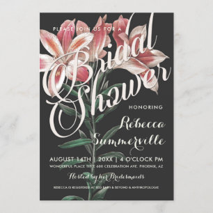 Lieve Lily Botanical Bridal Shower Invitations Kaart