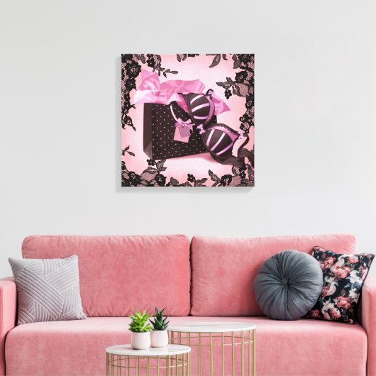 Lieve lingerie canvas afdruk (Insitu (Woonkamer))