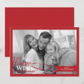 Lieve lint kerstmis/feestdag fotokaart feestdagenkaart (Voorkant / Achterkant)