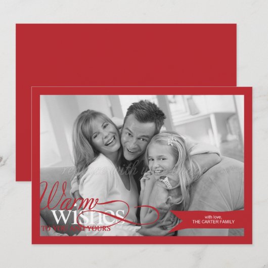 Lieve lint kerstmis/feestdag fotokaart feestdagenkaart (Voorkant / Achterkant)