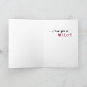 Lieve Llama's Valentijnsdag Hartjes Kaart (Binnen)